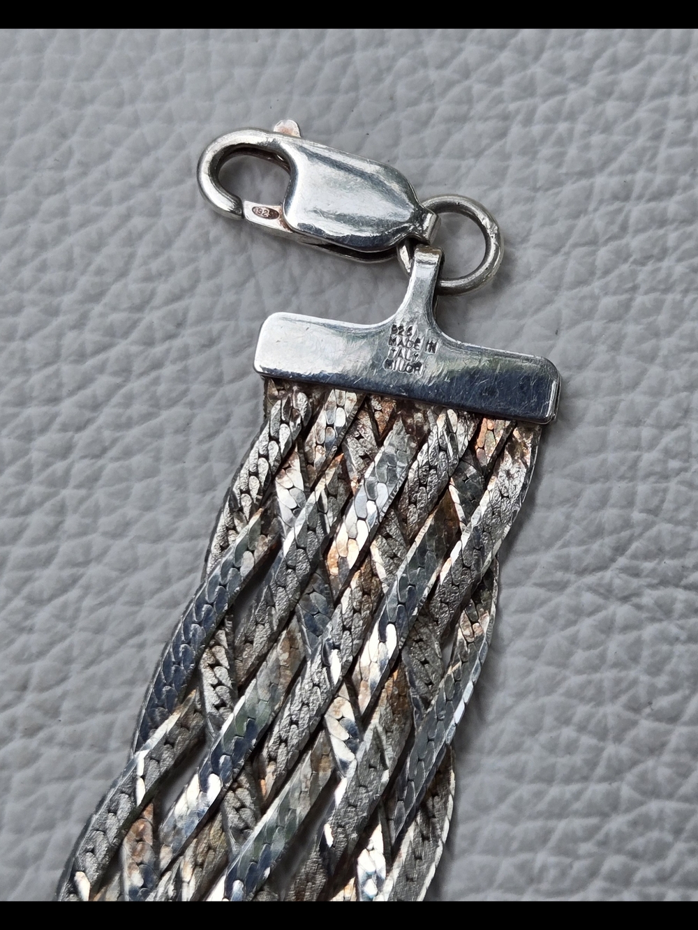 Silver Cameo Braided Multi-Strand Bracelet - Silver - Picture 3 of 14